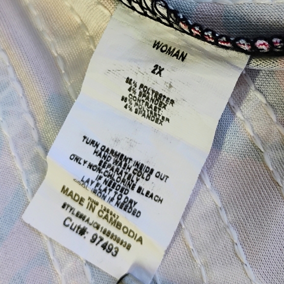 Cocomo Top Womens Plus 2X Red Black Floral Sequin Pintuck Goth Dark Feminine - Picture 6 of 10